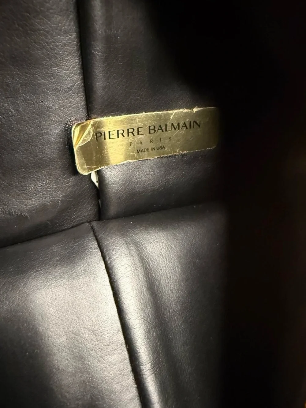 Vintage Pierre Balmain Brown Leather Sling Backpack